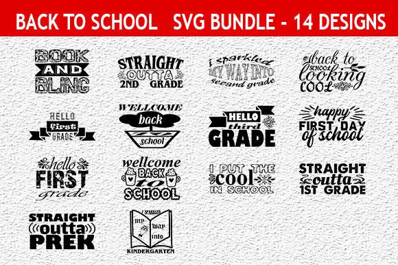 Back to School 14 Quotes Designs Bundle: A Versatile Resource for Educators and Designers