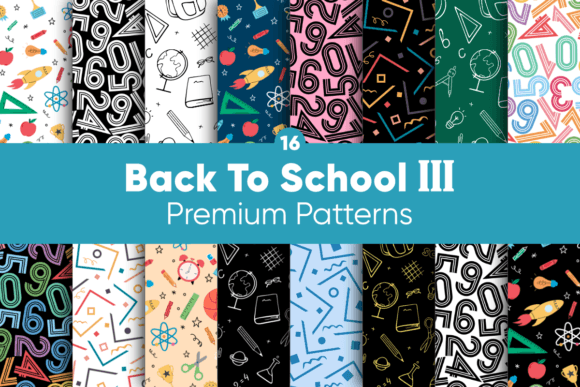 Back to School 3 Digital Papers Patterns: A Versatile Resource for Creative Projects