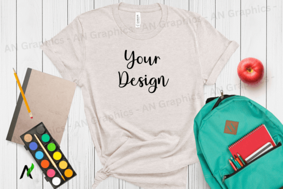 Back to School Bella Canvas Mockup - 036: Elevating Your T-Shirt Design Workflow