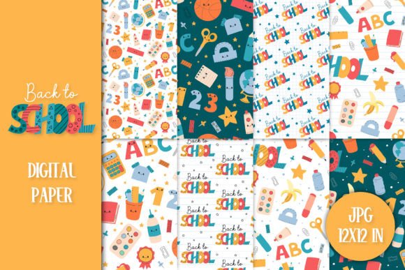 Back to School Digital Paper JPG: A Creative Resource for Educators and Designers