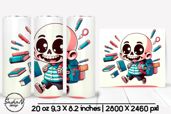 Back to School Skeleton Tumbler