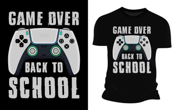 Game Over Back To School - Gaming Vector: A Versatile Design for Creative Projects