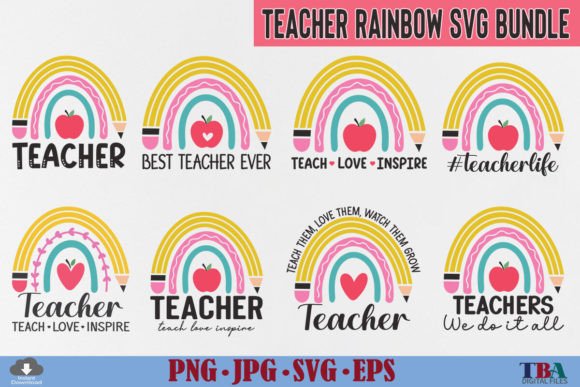 Teacher Rainbow SVG Back to School PNG: A Creative Resource for Designers and Entrepreneurs